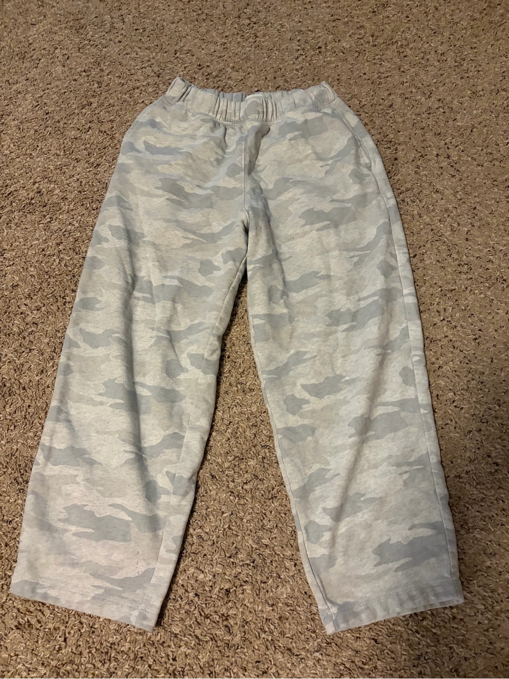 American Eagle Outfitters Teens Light Gray Camo Joggers